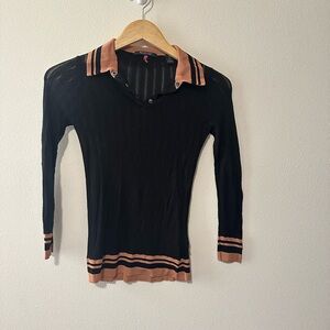 Scotch and Soda retro polo long sleeve size XS